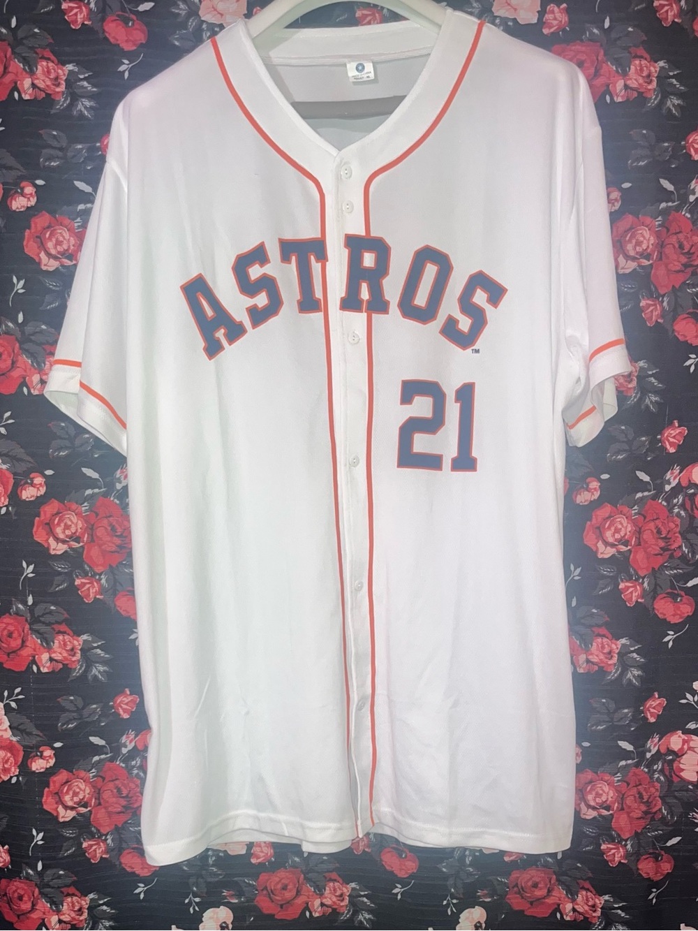 Houston Astros #21 White Baseball Jersey Greinke